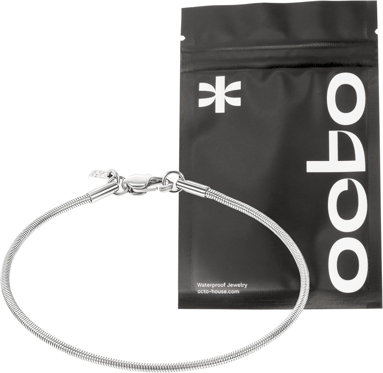 OCTO Bracelet for Men - Mens Chain Bracelet Silver & Stainless Steel Jewelry for Every Occasion - Top Accessories for Men - Waterproof Sweatproof No Tarnish for Everyday