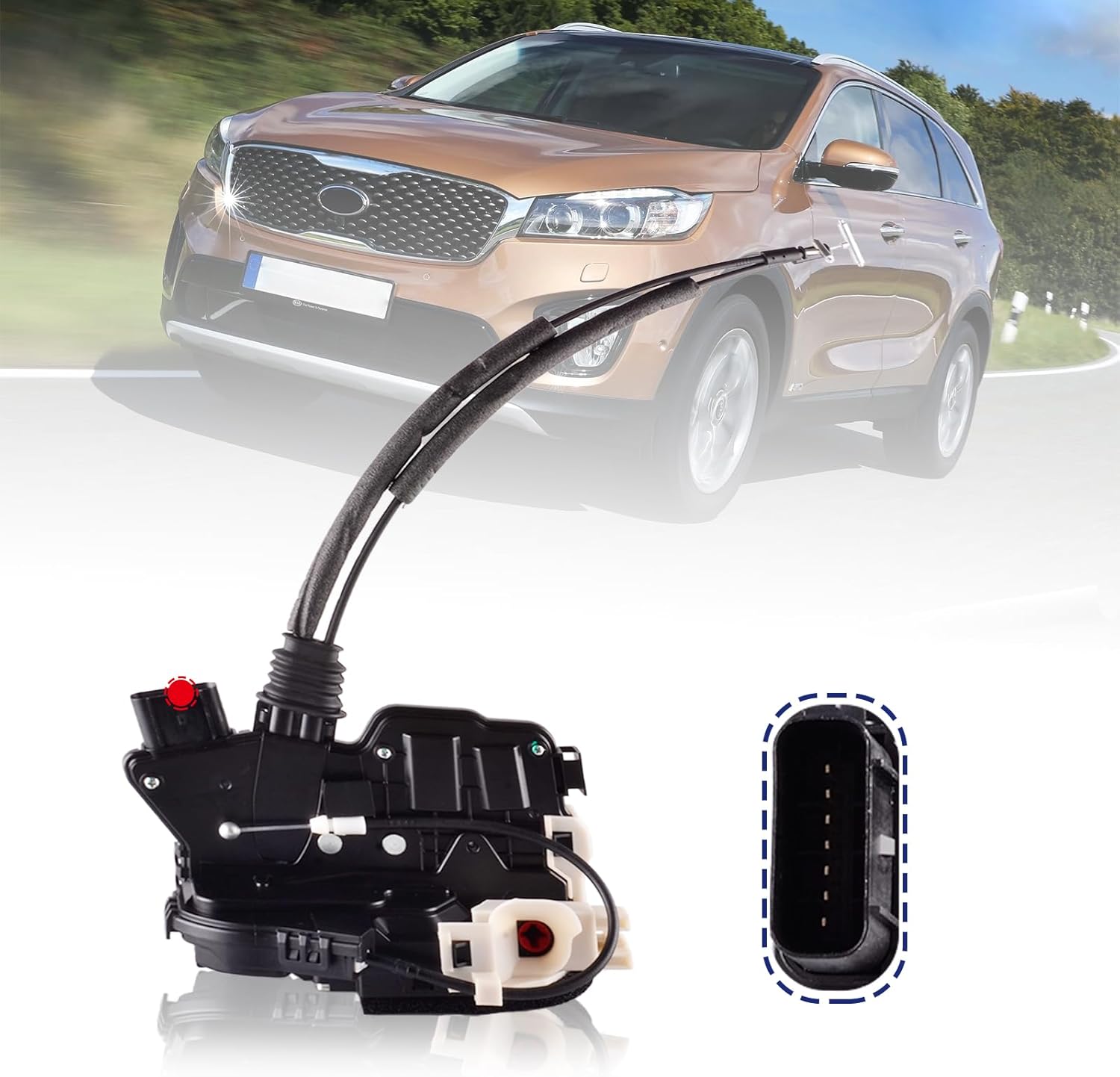 Driver Side Door Lock Actuator Assembly Compatible for Kia Sorento 2011-2015 Replace Front Left Door Lock Latch 81310-2P000 ‎813102P000