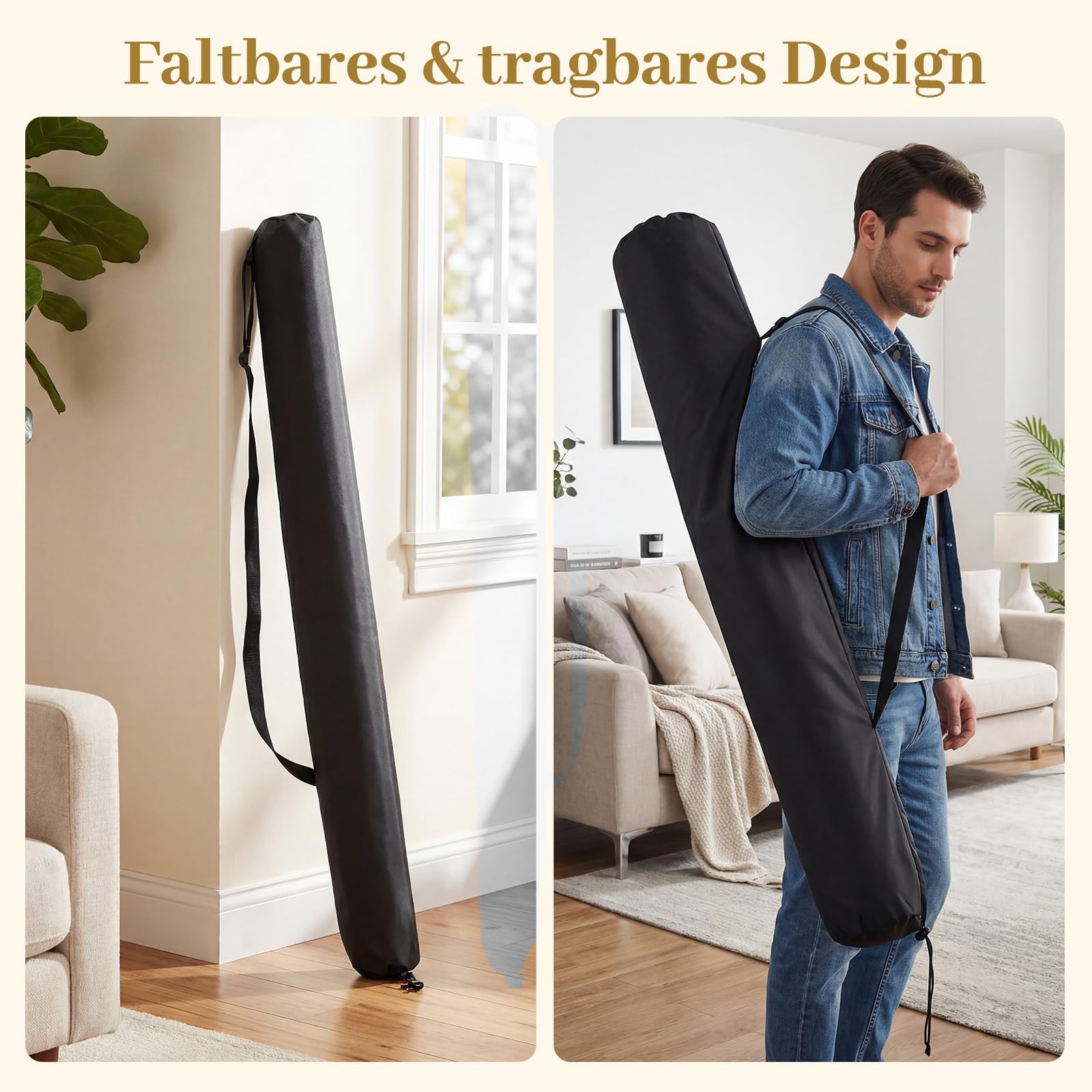 COSTWAY Runde Pokermatte 100/120 cm, Faltbare Pokertisch-Auflage mit Tragetasche, Pokerauflage mit Rutschfester Gummibasis, Pokertisch-Top für 8 Spieler, Grün (120 cm)