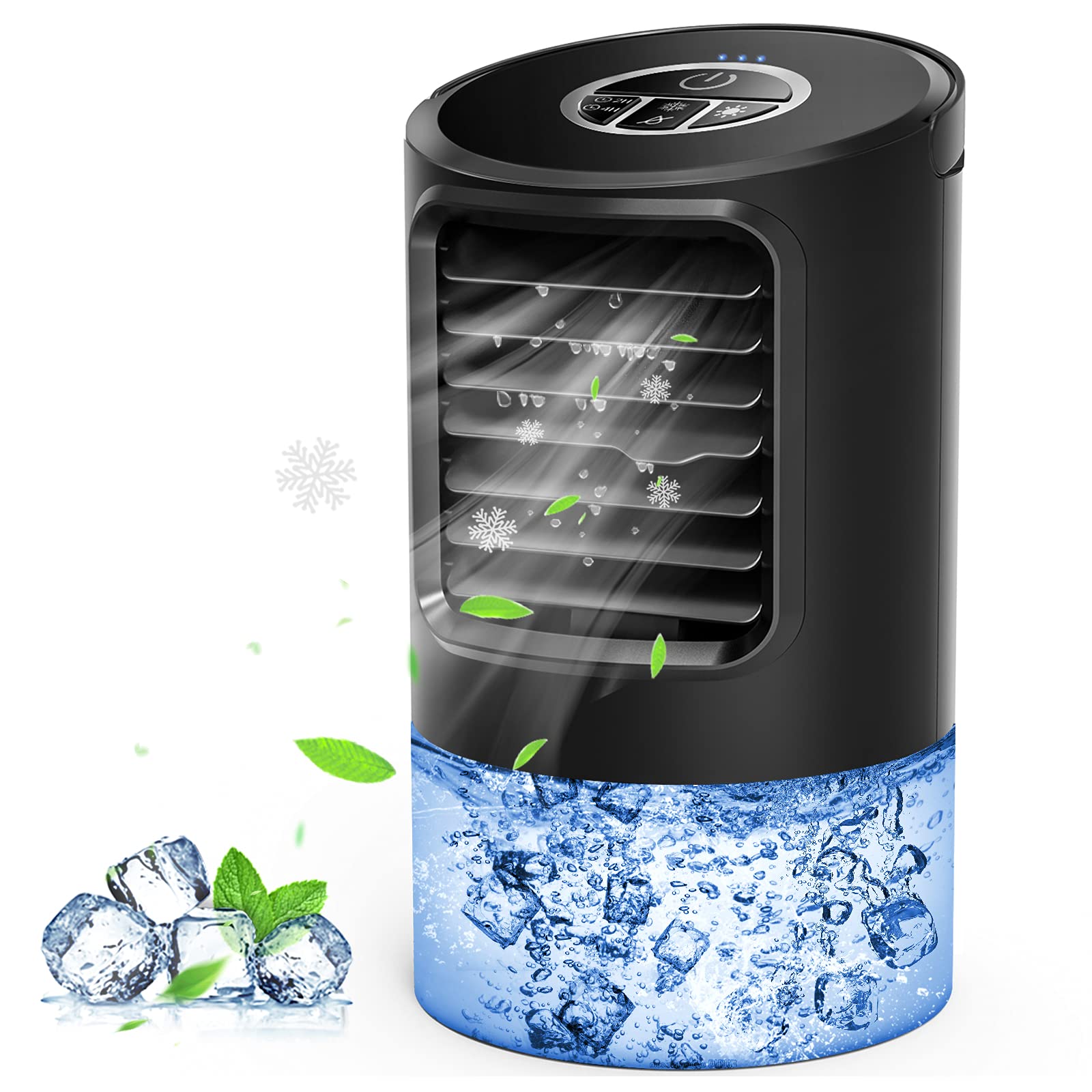 MZTDYTL Portable Air Conditioner, Mini Air Cooler, Quiet Desk Fan 