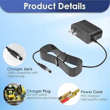 18V Charger for Hyperice Massage Gun Compatible with Hyperice Hypervolt Go 2, Hypervolt Go, Hypervolt 2 53200 038-00, Hypervolt 2 Pro, Vyper 3 Massager Gun Charger Power Cord