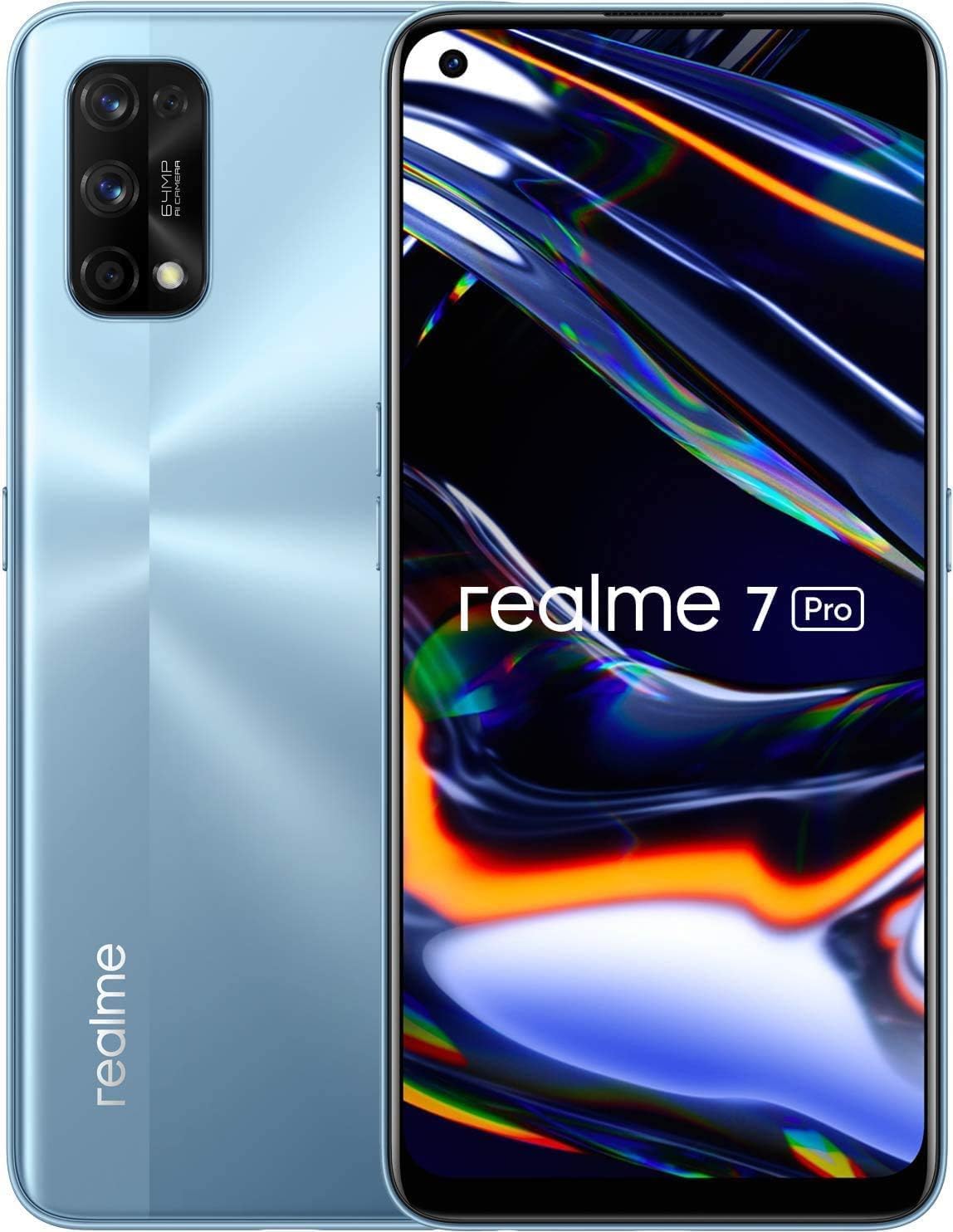 realme 7 Pro Dual-SIM 128GB ROM + 8GB RAM (GSM Only | No CDMA) Factory Unlocked 4G/LTE Smartphone (Silver) - International Version