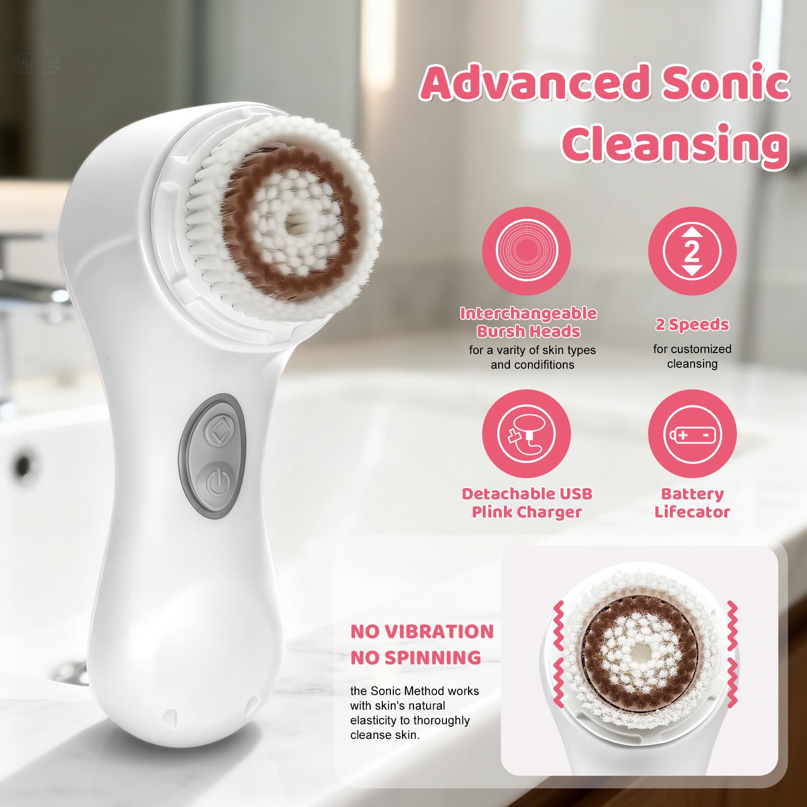 Amazon.co.jp: Clarisonic Mia 2 電動洗顔ブラシ ブラシヘッド2個付き