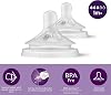 Philips Avent Natural Reactive Bottle Pacifier, 2’ Pack, 1 Month+, Number 3, Non-Leaking Pacifier, Colic and Gas Preventive, BPA Free, SCY963/02