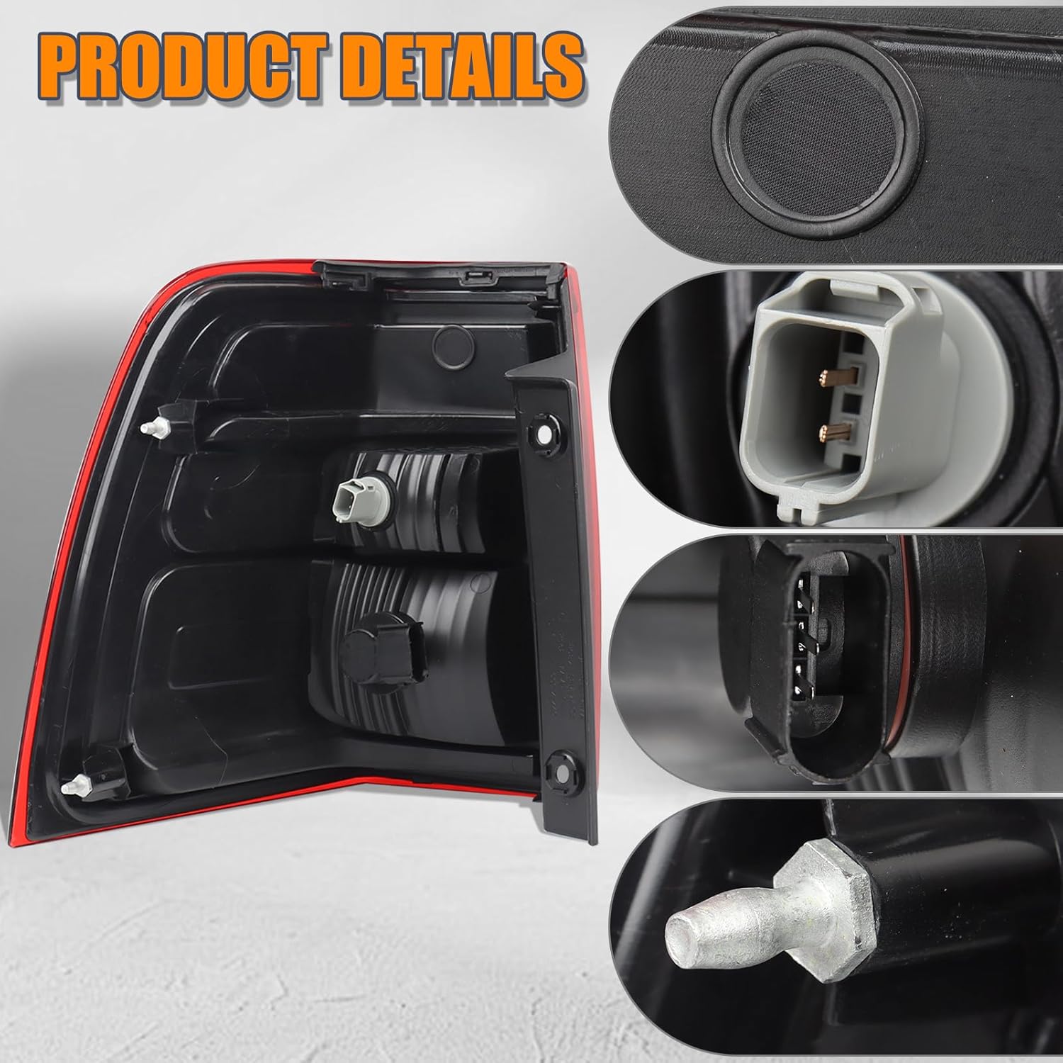 Right Tail Light (Include Bulbs Harness) Assembly Compatible With 2007-2017 Ford Expedition Rear Lamp Right Passenger Side Replacement 7L1Z13404AA FO2801201 3301935RUS