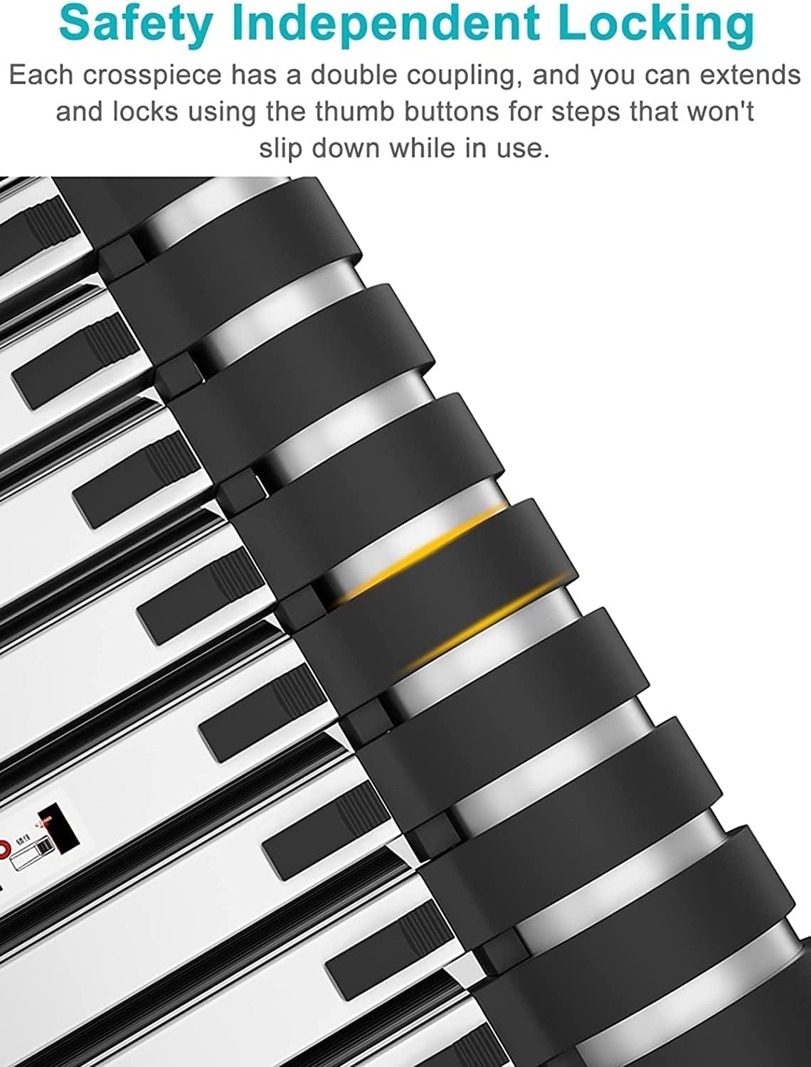 Longest Telescopic Ladder 20FT / 23FT / 24ft / 26FT,Aluminum Telescoping Extendable Ladder with Roof Hook & Stabilizer Bar,Load 150kg / 330lbs (Size : 8M/26FT) (Orange)