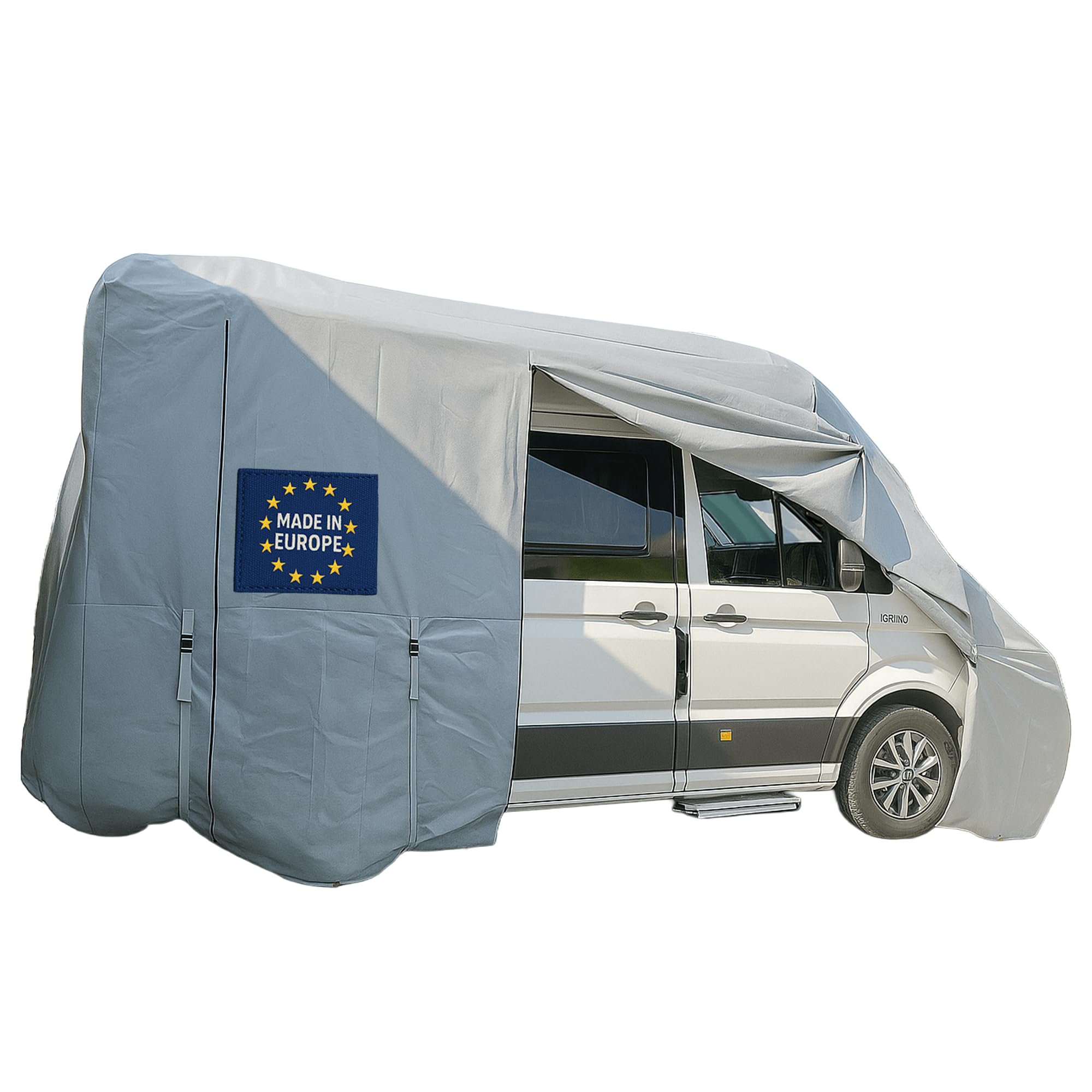 Wohnwagen Abdeckung | UV-resistente Wetterfeste Wohnmobilabdeckung | Langlebig, Schutzhülle & Atmungsaktive | 5-Lagig Wohnwagenplane | Ideal für VW Grand California 600