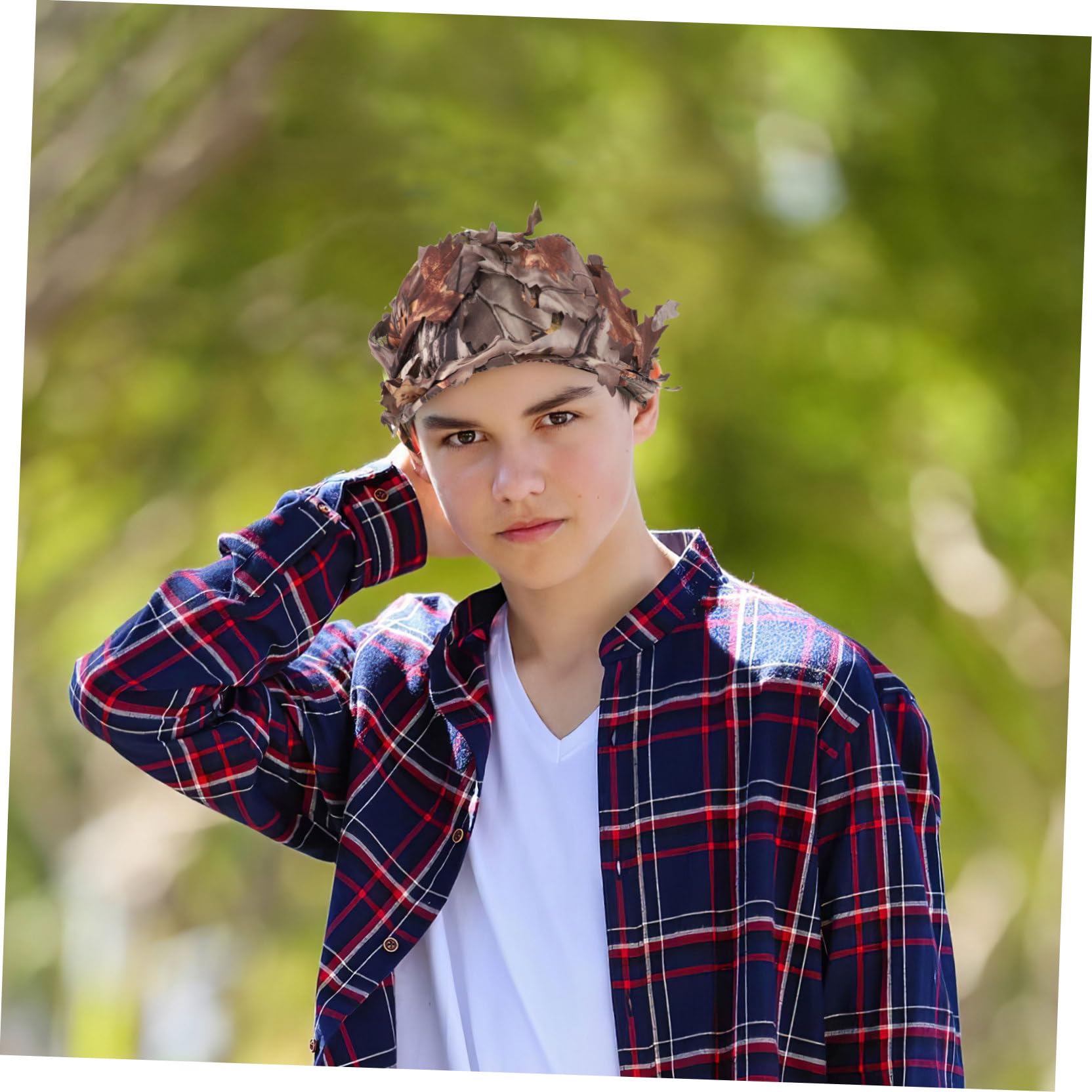 Veemoon Sombrero Camo Ajustable con Decoración de Actividades Aire Senderismo y Caza Unisex
