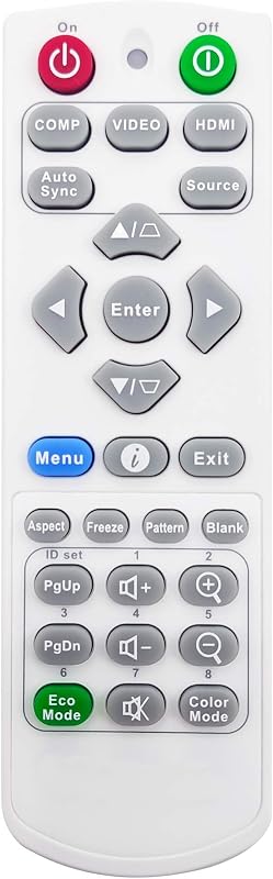 A-00010005 Reemplazo del control remoto del proyector | [Marca INTECHING] Para usar con ViewSonic PA502XP, PA503S, PA503SP, PA503W, PA503X, PA503XP, PG700WU, PG701WU, PJD5152, PJD5154