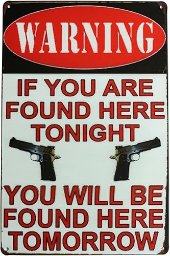 Miniatura 18 de SUMIK Letrero de metal con texto en inglés "No Trespassing I own" Fire Arms and a Backhoe, placa de póster de arte vintage, para garaje, hombre,