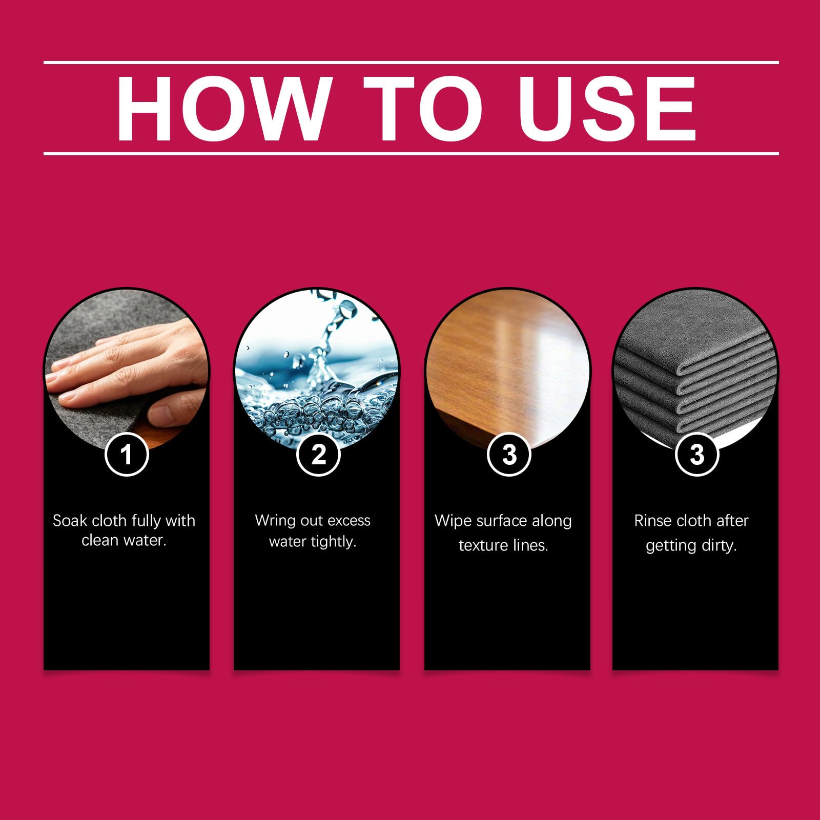 Microfiber Magic Cleaning Cloths,Serviettes en Microfibre Tout Usage,