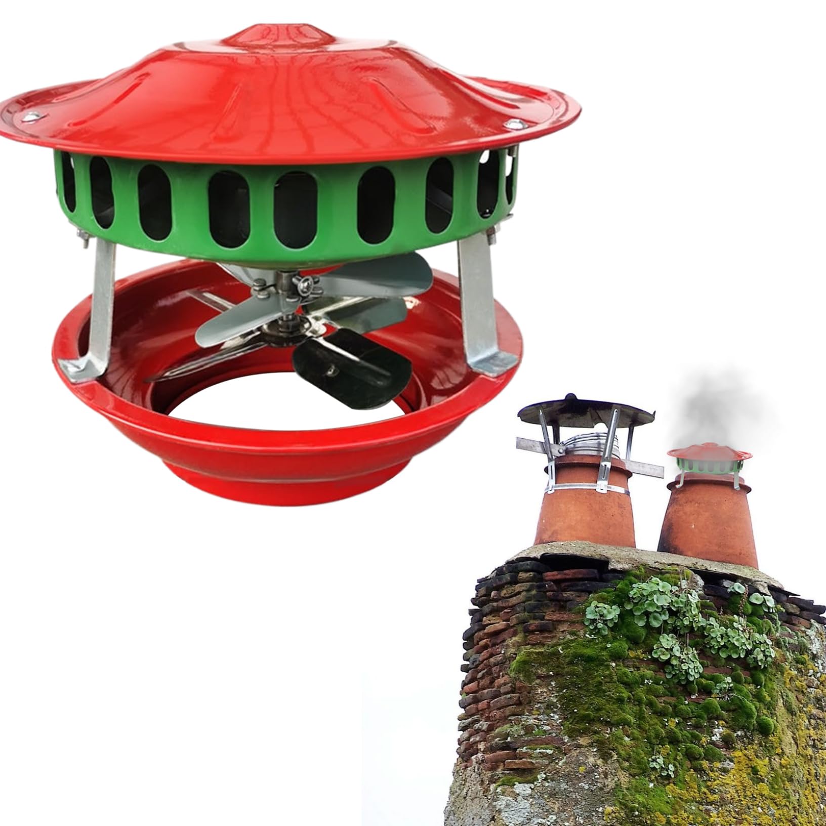 Fan Chimney Dust Aound 80W Famney Ventola di scarico da camino 7 ventola camino silenziosa per il condotto con diala..4.9-7.9 Evacuatore di fumo di camino per il paese, ventola di scarico del camino