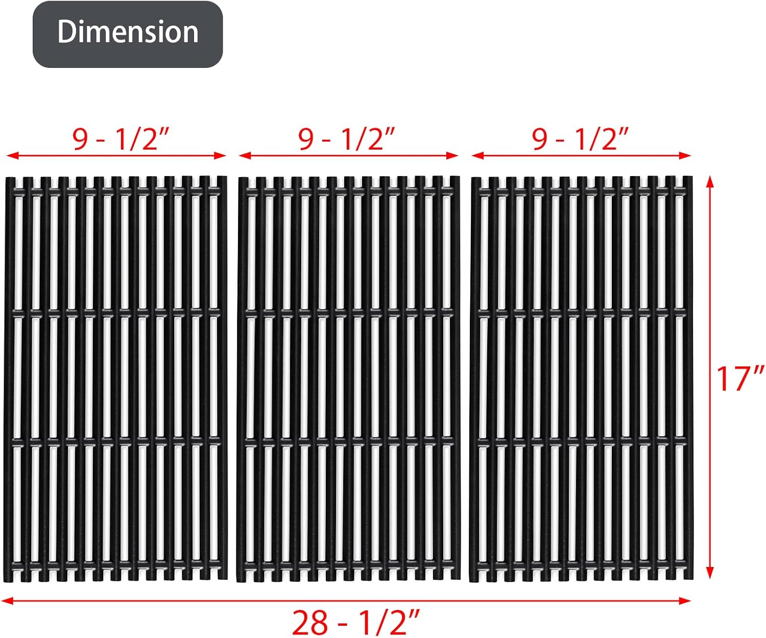 463242715 463242716 17 Inch Grill Grates Replacement Parts for Charbroil Grill Grates 463276016 463257520 Char-Broil 463436215 463436214 Nexgrill Grates 720-0882A 720-0882D BHG 720-0882 Accessories