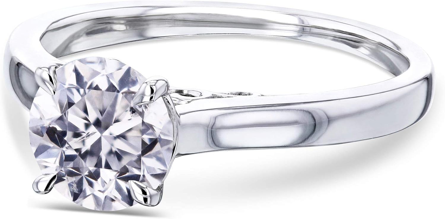 Kobelli 1ct Round Diamond Volutes W-Head Ring 14K Gold