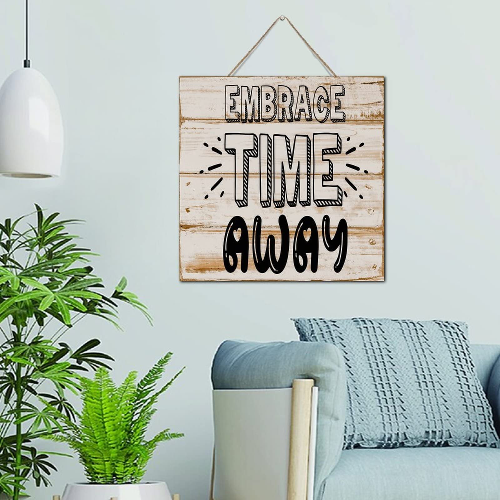 Plaque en bois de ferme Embrace Times Away objet décoration murale bois