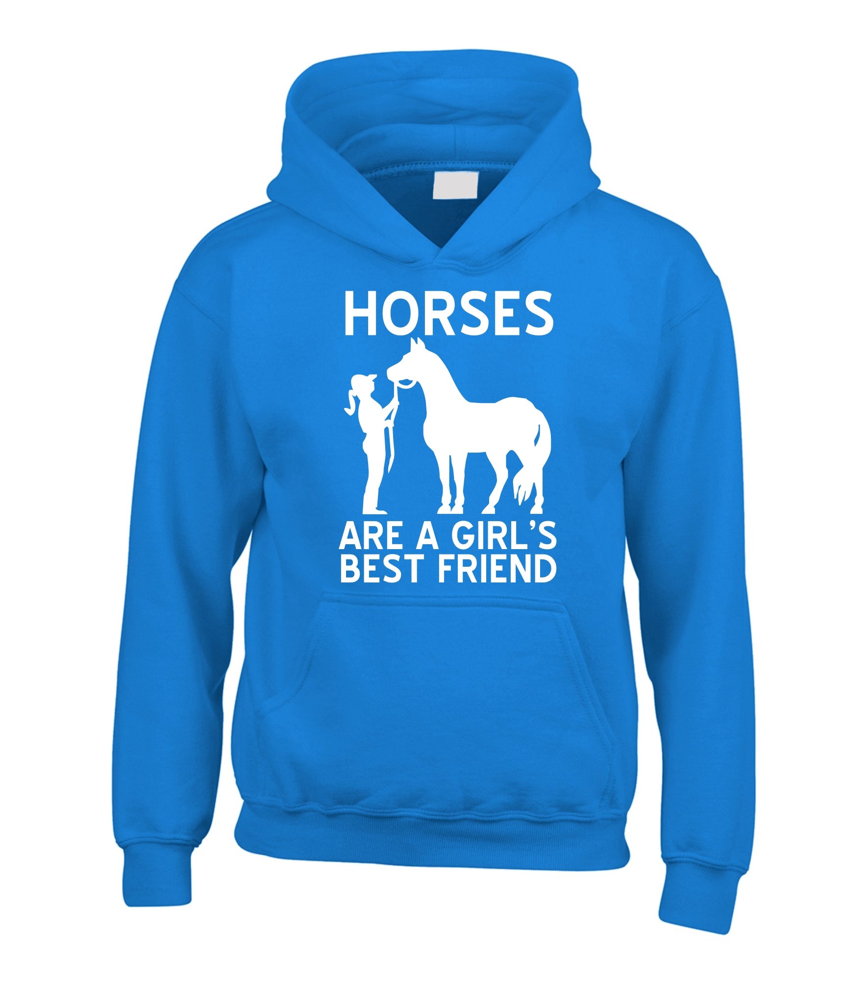 Edward Sinclair Girls Sapphire M 12-14 (40") Hoodie Horses Are A Best Friend