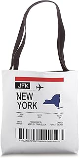 Board Ticket Boarding Pass New York Airport Flight Passenger Tote Bag