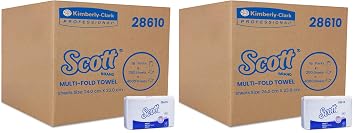 Scott Multifold Paper Towels (28610), White, 1-Ply, 32 Packs/Case, 250 Sheets/Pack (4,000 Sheets)