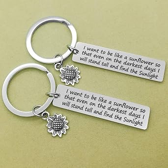 2pcs Inspirational Gift I Want to be Like a Sunflower So That Even on The Darkest Days I Will Stand Tall and Find The Sunlight Spiritual Gifts for Women