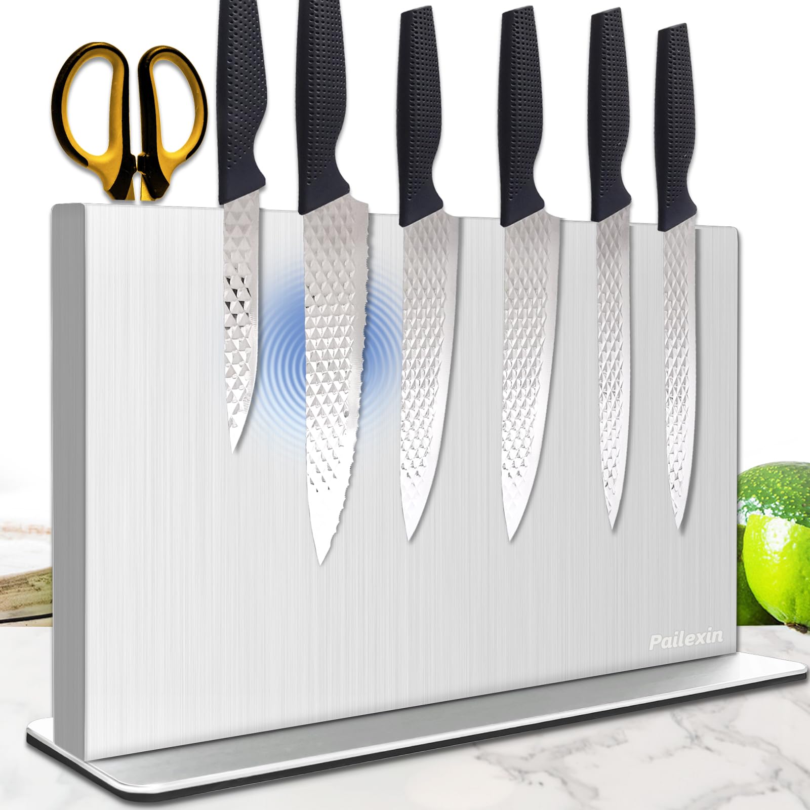 Magnetic Knife Block - Stainless Steel Organizer -13