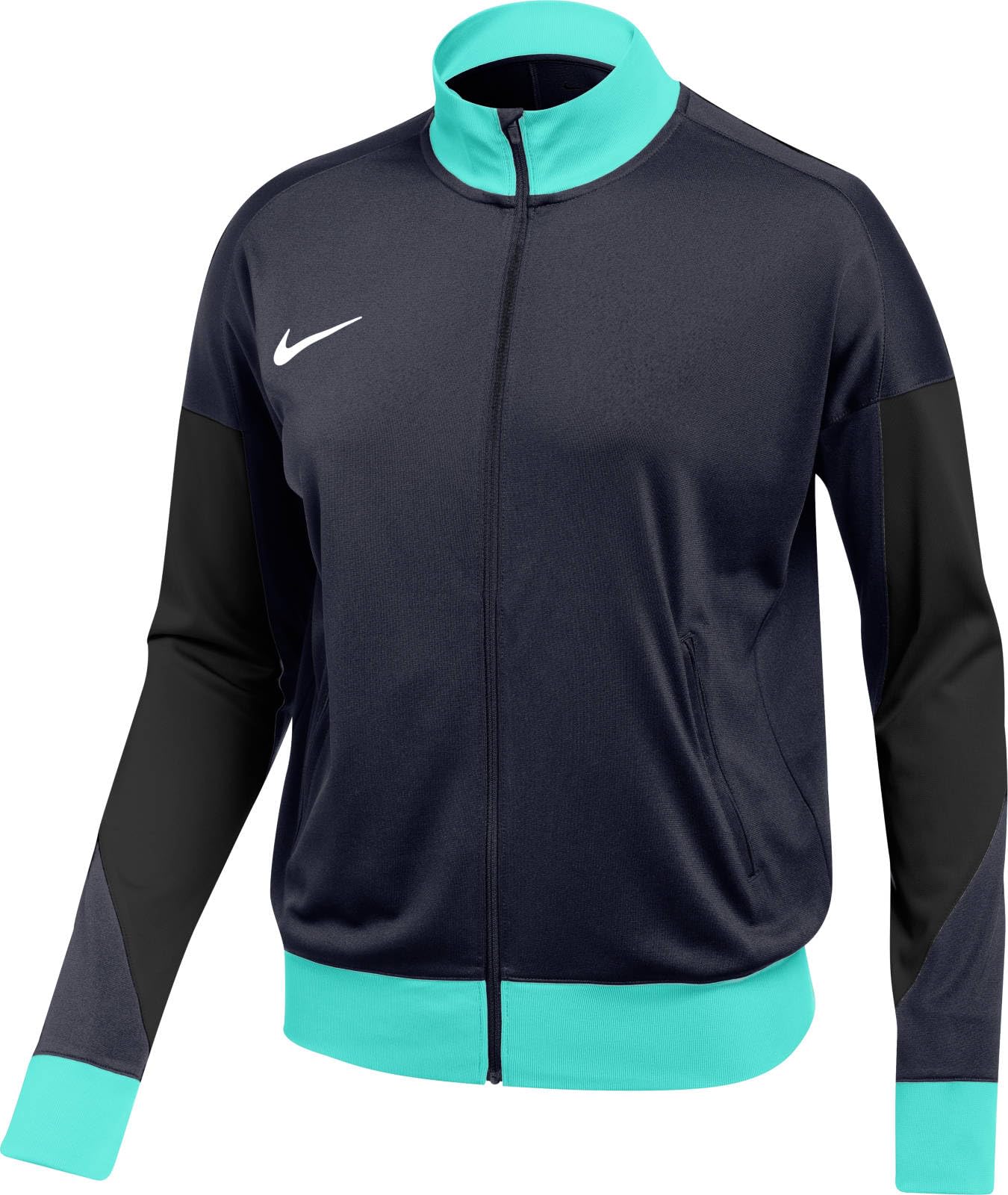 Nike FD7583-453 Dri-FIT Strike 24 Track Jacket K Jacket Women's OBSIDIAN/BLACK/HYPER TURQ/WHITE Size L