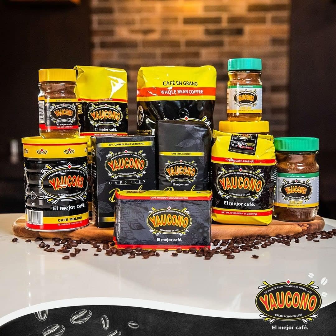 Yaucono Instant Coffee Decaf, Arabica, Medium Roast, from Puerto Rico, Glass Jar, 8 Ounce (Pack of 1)