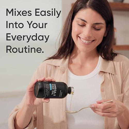 Miniatura 6 de Sports Research Aceite de pescado omega-3, sabor a limón, 8 onzas, 4685 mg de aceite de pescado de abadejo de Alaska capturado en la naturaleza por