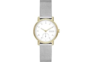 Women's Kuppel Lille Two-Hand Sub-Second Silver and Gold Two-Tone Stainless Steel Mesh Band Watch