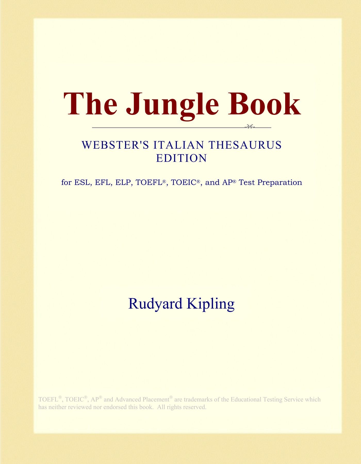 The Jungle Book (Webster's Italian Thesaurus Edition)
