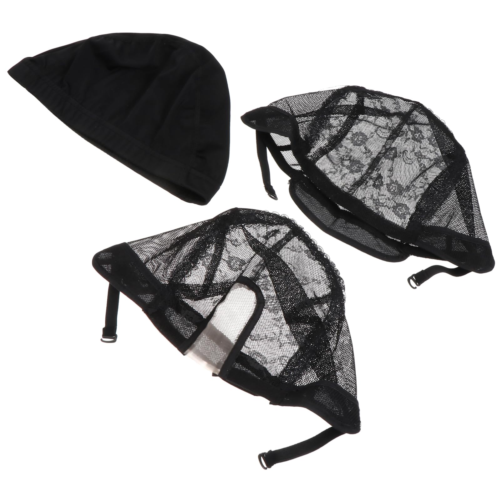 Mikinona 3Pcs Hair Care Net Cap Multi Functional Wig Mesh Accessories for Stylish Outfits Durable Stretchable Design for Daily Use and Versatile Occasions