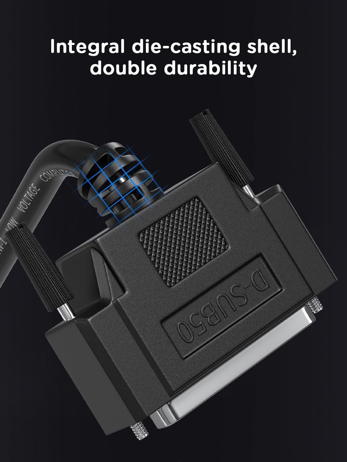 Cavo D-Sub 50 pin schermato, DB50 maschio a femmina cavo 1,5 m, prolunga 50 pin - HDB50 M/F nero 1,5 '