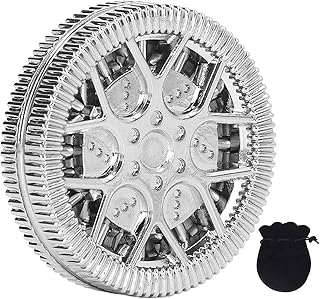 EVGATSAUTO Haptic, Fashionable Portable Anxiety Stress Relief Slider Toy for Office, with Magnet Collide Sound, for ADHD OCD Autism (Silver)