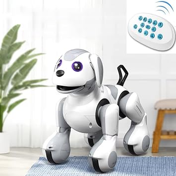 15 Fonksiyonlu Şarjlı Uzaktan Kumandalı Ve El Sensörlü 22 Cm Akıllı Robot Köpek Sesli Işıklı Programlama Dans Havlama Ve Elle Kontrol