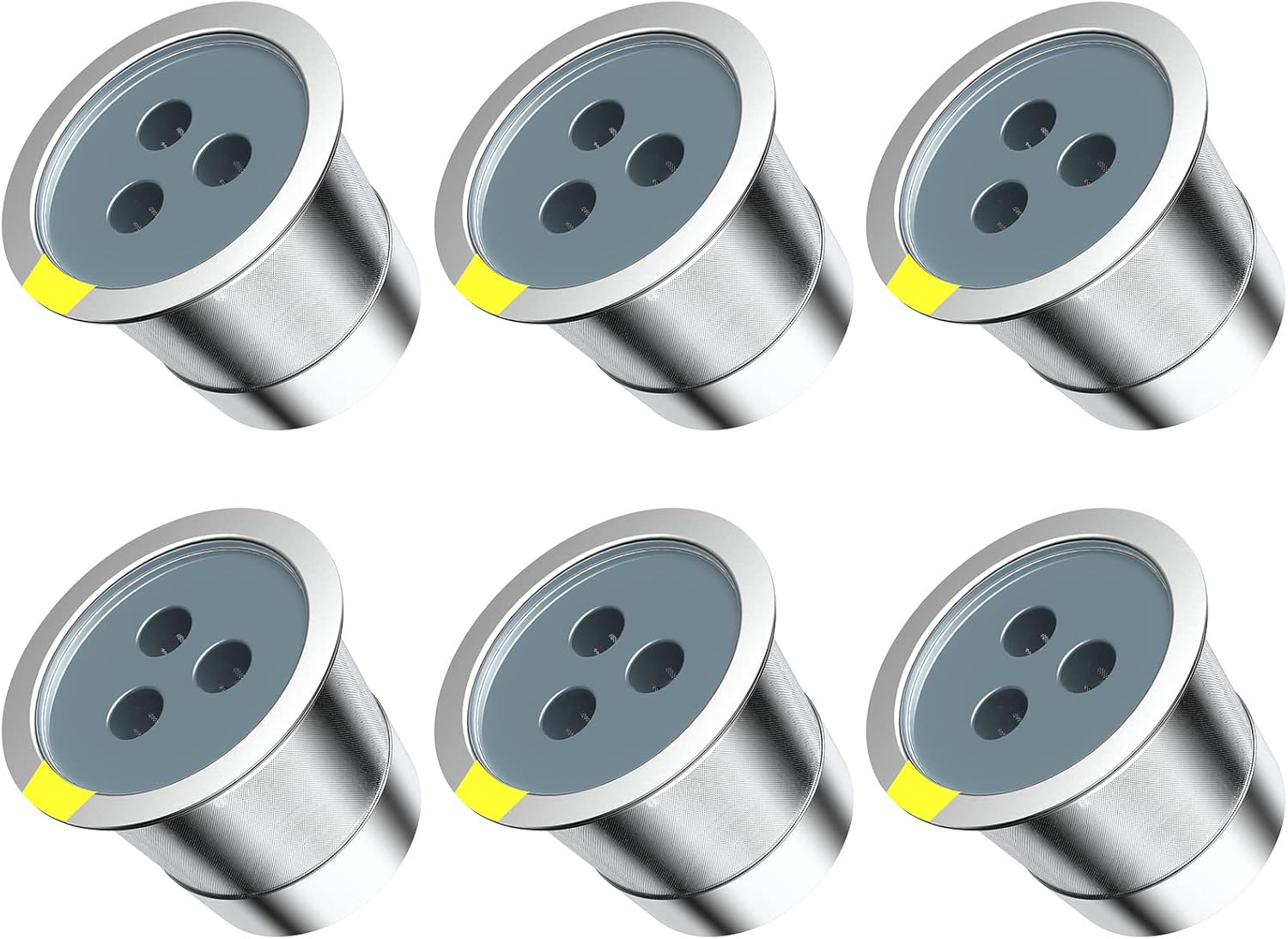 Stainless Steel Reusable K Cups Compatible for Ninja Coffee Maker,Upgrade 6 Pack K Cups Reusable Coffee Pods,Permanent Coffee Filters Fit for Ninja CFP201 CFP300 CFP400 (6 Pack)