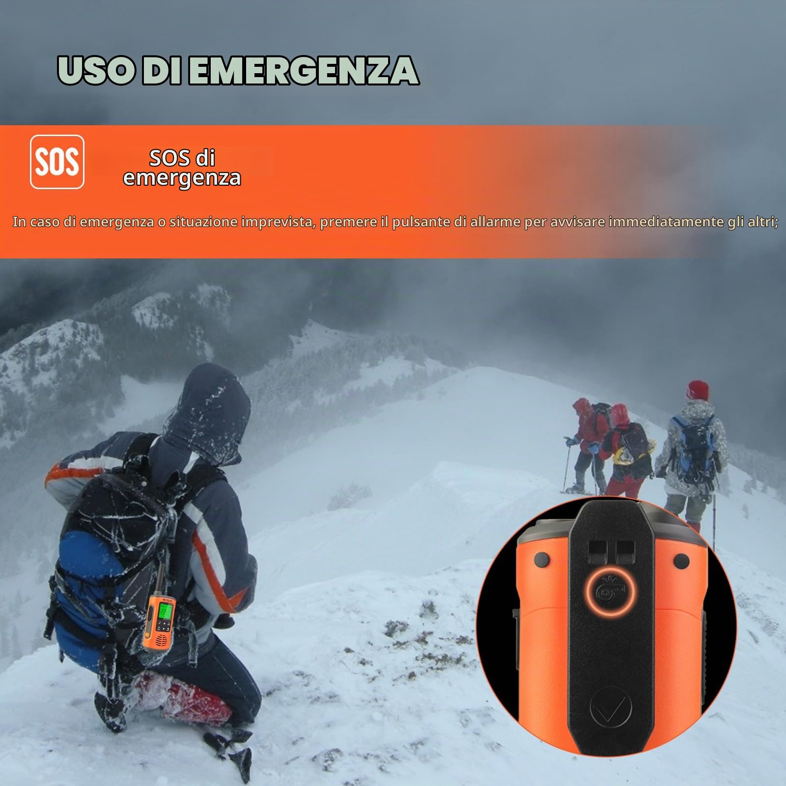 Retevis RT45P Walkie-Talkie IP67 Impermeabile, Ricaricabile Walkie Talkies | Woki Toki per Adulti Attività All'Aperto, Campeggio Escursionismo, Torcia LED SOS, 16 Canali, Senza Licenza PMR446 Radio
