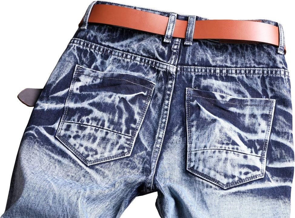 Jeans Men Stretch Slim Fit Straight Ripped Denim Pants Cowboy Comfy Flex Fashion - Image 4