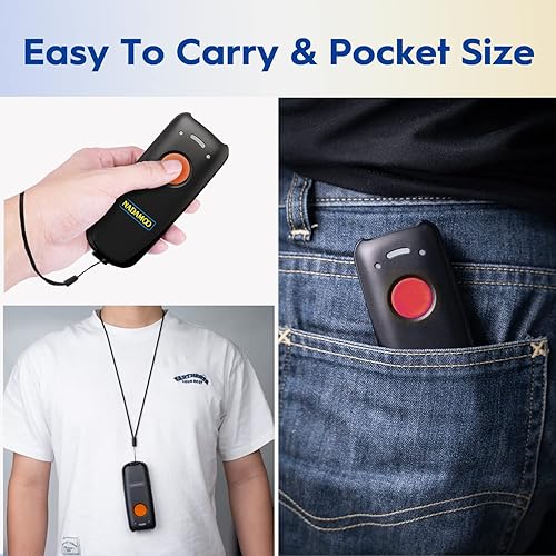Miniatura 6 de NADAMOO Escáner de código de barras inalámbrico compatible con función Bluetooth, 2.4G inalámbrico y con cable, escáner de código de barras 3 en 1,