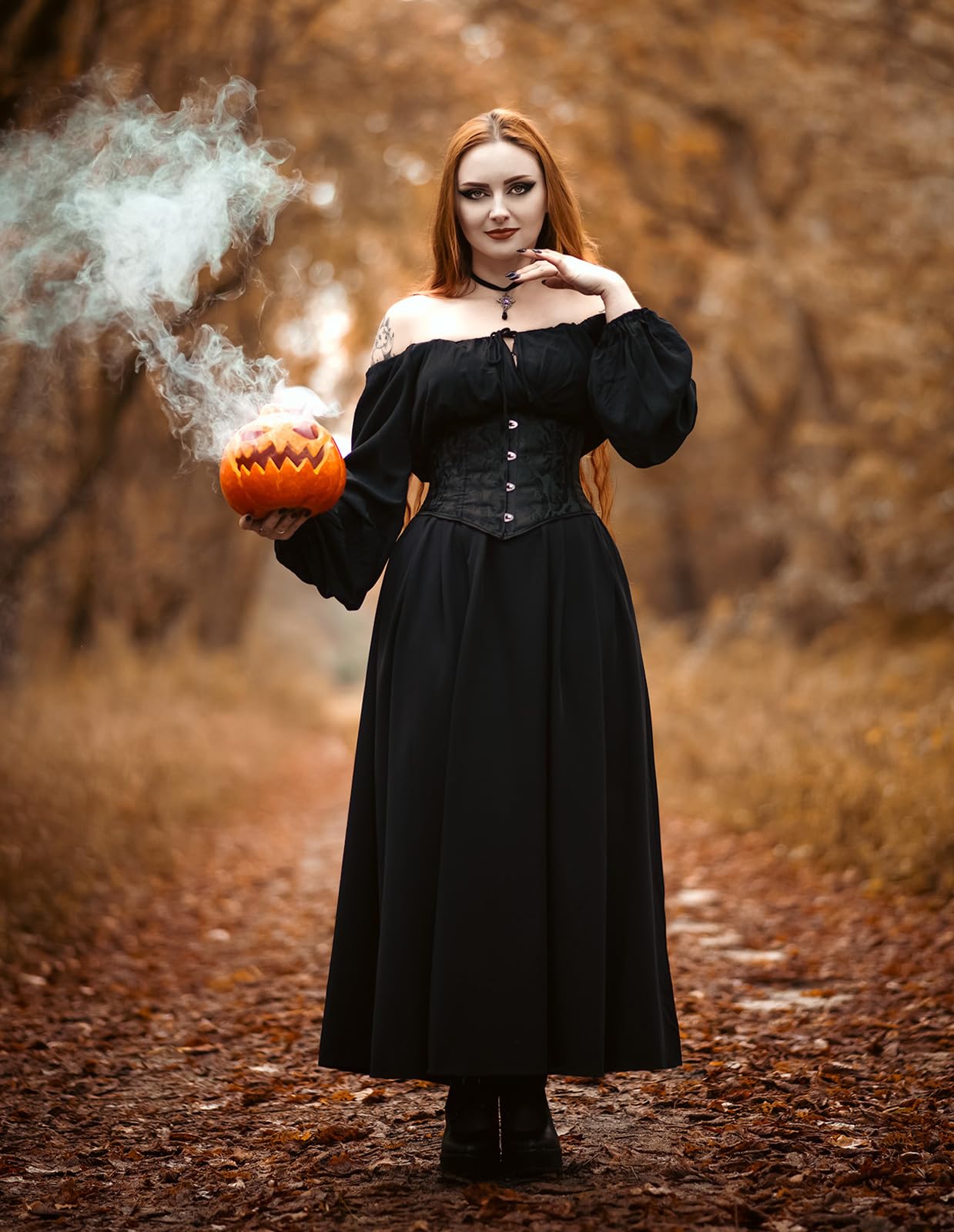 Scarlet Darkness Corset Belt for Women Fishbone Wide Waist Corset Pirate Belt: Black Jacquard 6