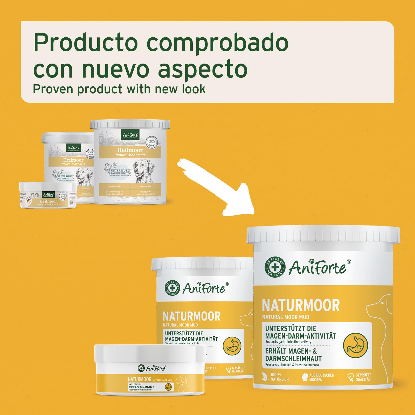 AniForte Moor Mud Curativo para Perros 1200g – Mejora la digestión, el Sistema inmunológico, la Actividad gastrointestinal, estimula el apetito. Arcilla curativa Natural