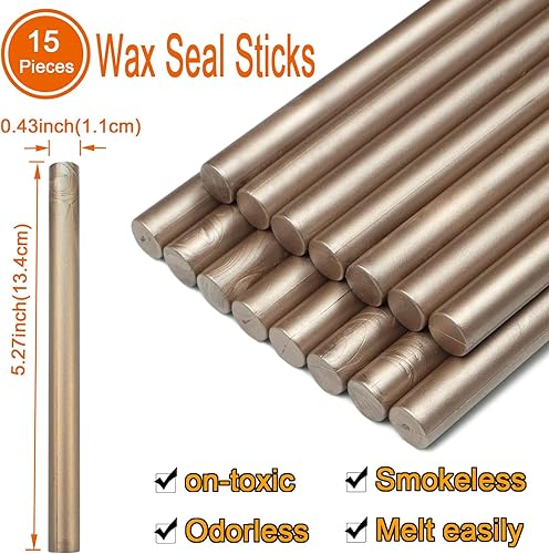 Miniatura 2 de 15 barras de sellado de cera, pistola de pegamento, para tarjetas de felicitación de cartas, sellado de vino, manualidades, hacer invitaciones de