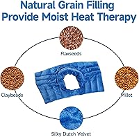 Vista 5 de Almohadillas térmicas para microondas, almohadilla térmica para microondas para cuello y hombros, envoltura térmica para el cuello, calentador