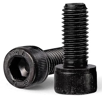 M10-1.5 x 35mm 10pcs Hex Socket Head Cap Screws Bolts, 12.9 Grade Alloy Steel, Black Oxide Finish, Metric Allen Drive, Full Thread