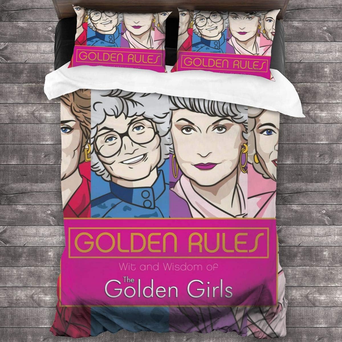 Golden Girls 3Piece Quilt Sets Queen Full Bed Sheets Sets Bed Comforter Bedding Sets