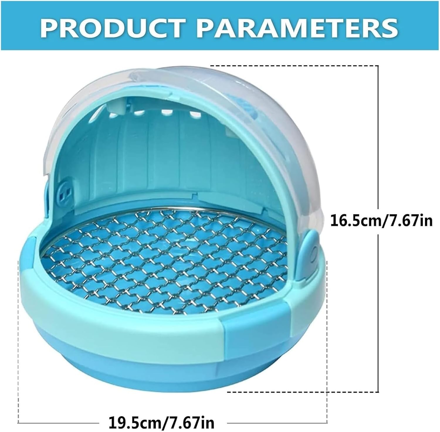 Parakeet Cage,Accessories, Bird Carrier Cage with Handle Portable Parrot Lightweight Pets Travel Suitcase Transparent Small Birds(Blue)