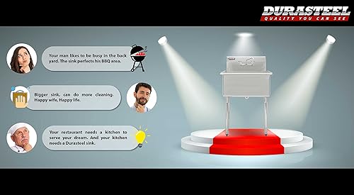 Vista 20 de DuraSteel Utility & Prep - Fregadero