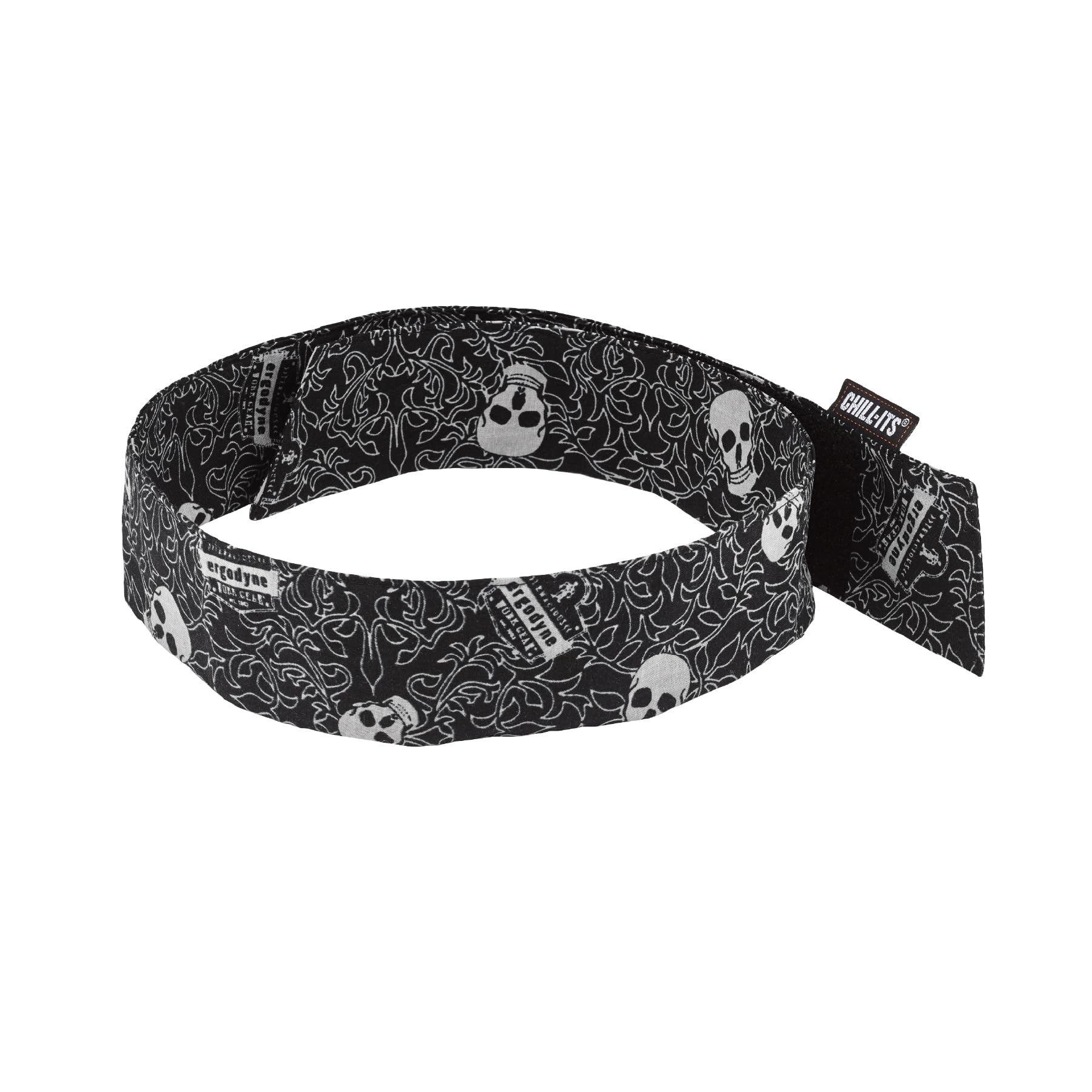 Ergodyne Chill Its 6705 Cooling Bandana, Evaporative Polymer Crystals for Cooling Relief, Quick and Secure Fit