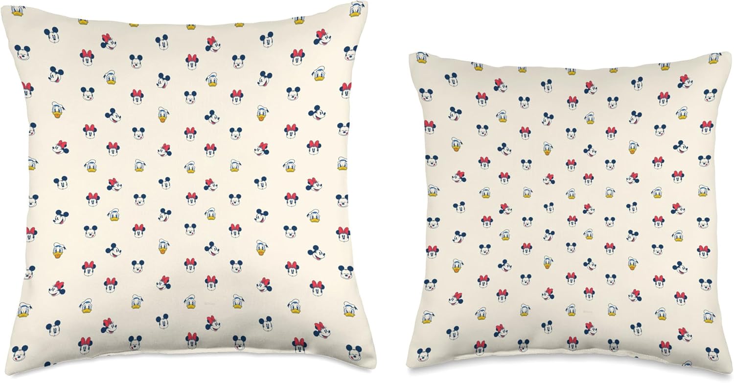 Disney Mickey and Friends Donald and Minnie Print Throw Pillow