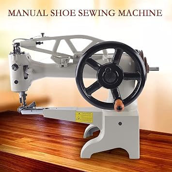 NGARY Leather Sewing Machine, Heavy Duty Shoe Sewing Machine, Hand Crank Industrial Shoe Sewing Machine, 3/8 Inch/ 9.5mm Maximum Clearance, Single Needle Lockstitch & Head Only, for Shoes Bags