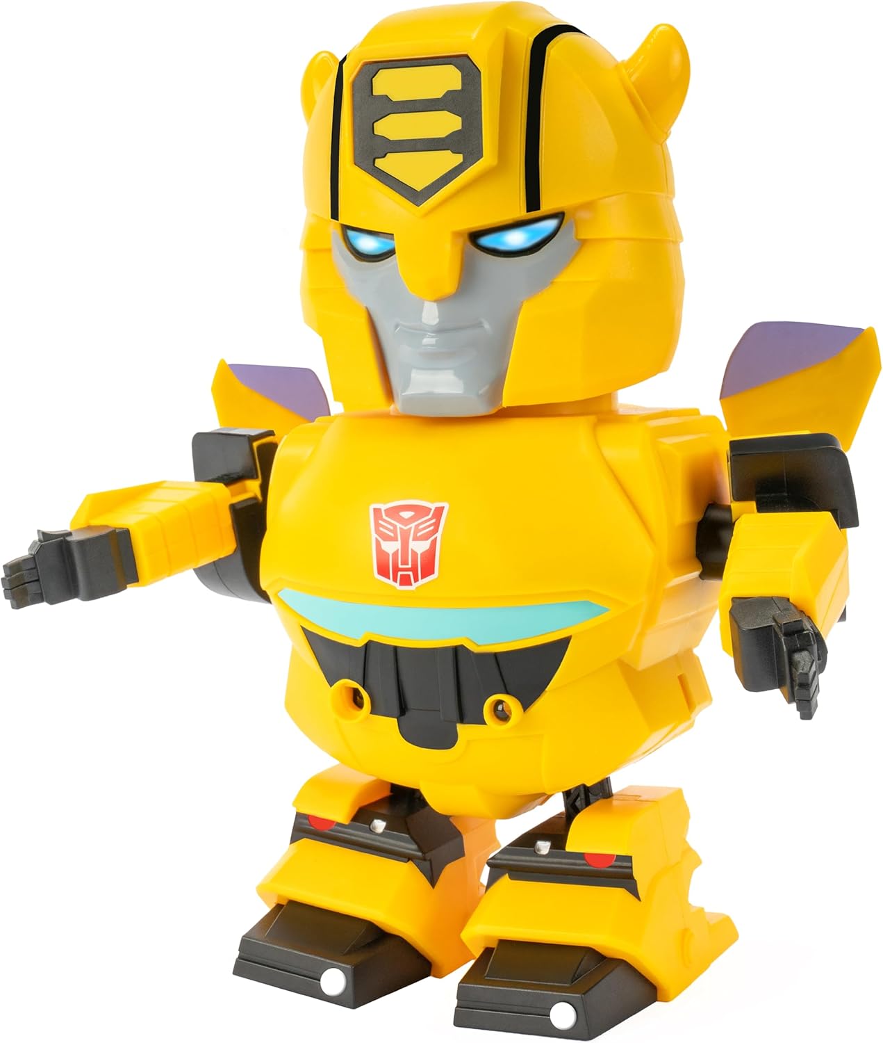 World Tech Toys Transformers Bumblebee LED Dancing Robot with Sound & Music – Gesture Control, Light‑Up Transformer Toy for Kids 6+