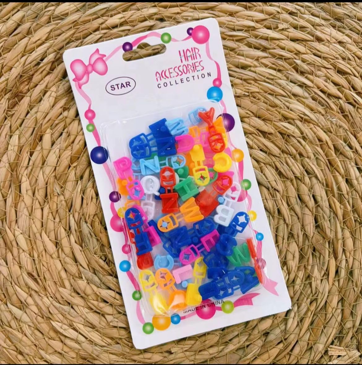 ABC Barrettes pack 3 Mylulu 45pcs/card Hair Accessories Hair Barrettes for Little Girls/kids Cheap Kids Cute Colorful Plastic Letter Hair Barrettes